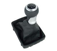 Soufflet de levier de vitesse avec Pommeau de vitesse pour Audi A4 B8 A5 Q5 8R - pour boîte de vitesses manuelle à 6 rapports avec cadre - Plug & Play - housse cache gaine - Noir - A258-1