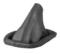 Soufflet de levier de vitesse pour BMW Série 3 E30 E36 BMW Série 5 E34 - en cuir véritable - pommeau housse manchette boîte de vitesses manuelle - accessoire intérieur - noir et couture noir - A0001