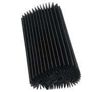 Soufflet de machine CNC flexible en accordéon pour rail de fraiseuse et protection contre les vis, protection contre l'huile, la poussière, noir, longueur extensible de 1,5 m en option (200 mm)