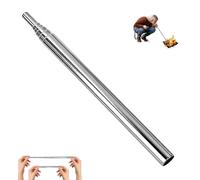 Soufflet de Poche Télescopique en Acier Inoxydable 625mm (6 Sections), Tube de Feu Portable pour Camping, Barbecue et Survie, Allume Feu Survie Efficace pour Cheminée et Feu de Camp