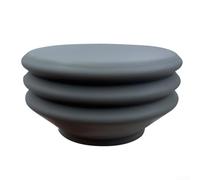 Soufflet de rétention en silicone compatible avec moulin à café ZERO, dose de qualité alimentaire pour trémie pour un minimum de déchets de terre, gris, 7,05 x 3,85 cm