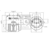 Soufflet de suspension, suspension pneumatique FEBI 179293