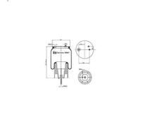 Soufflet de suspension, suspension pneumatique FEBI 38667 pour T 10.64 2004-