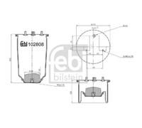 Soufflet De Suspension Suspension Pneumatique Febi Bilstein 102808 pour Iveco