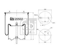 Soufflet De Suspension Suspension Pneumatique Febi Bilstein 20502 pour Scania