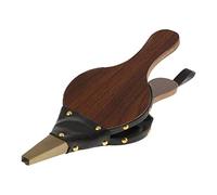 Soufflet en bois, cheminée, 30 x 10 cm, soufflets en cuir, pour cheminée, barbecue et camping, soufflet avec cordon en cuir suspension.