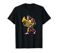 Soufflet Gorilla avec Euphonium T-Shirt Graphique avec Valeur, Homme, Noir, L