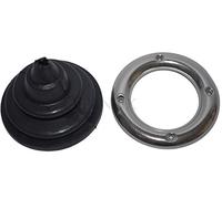 Soufflet Noir en Caoutchouc avec Bague en INOX Passe Cable