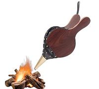 Soufflet pour Cheminée, Souffleur Feu de Bois, Soufflets de Cheminée, Soufflet de Feu en Bois, avec Sangle, pour Barbecue , Cheminée, Poêle à Bois, Barbecue, Dehors