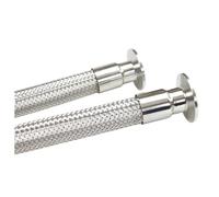 Soufflet tressé en acier inoxydable 304 à trois pinces, 1.5 "2", OD 19/25/32/38/45mm, tuyau souple for brassage à domicile, 500-2000mm(32mm OD K50.5mm,2000mm)