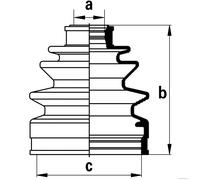 Soufflets de cardan avant HERTH+BUSS JAKOPARTS J2868003