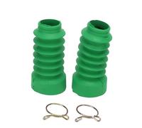 Soufflets de fourche avant (paire) en caoutchouc, protection anti-poussière, étanches et anti-fissures, cache-amortisseurs pour moto Soufflet De Cardan Ensemble inférieur(Green)