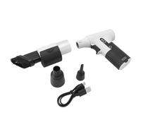 Soufflette Électrique Sans Fil, Soufflage et Aspiration, 120000 RPM, Batterie 3000mAh, 3 Vitesses Réglables, 2 Embouts Inclus - Puissance Optimale, Recharge Rapide USB - C, (Gris Blanc)