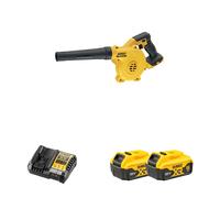Souffleur 18V DCV100-XJ + 2 batteries 18V 5 Ah + chargeur DCB1104-QW DEWALT