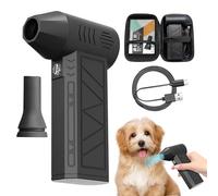Souffleur À Air Électrique, Ventilateur Portable Externe Comprimé Anti-poussière, Séchoir Manuel 3 Vitesses Accessoire De Nettoyage Maison Voiture Vélo Animaux
