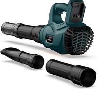 Souffleur à Batterie, Souffleur de Feuilles sans Fil pour Bosch 18V GBA Batterie, Bandoulière, Moteur sans Balais, Vitesse Max 300 km/h, 3 Sections de Buses, 6 Vitesse Variable (Pas de Batterie)