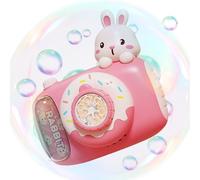 Souffleur à Bulles Automatique, Machine à souffler des Bulles, Jouets à en Forme de caméra LED, Souffleur de Mignon de Dessin animé, Jouets Portables pour pour Jeux de Plein air, fêtes d