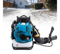 Souffleur À Dos Essence 125CC 12CV 4 Temps Amélioré, Souffleur Dorsal À Essence 1110 CFM 10000 TR/Min, Performance, Balayage des Feuilles, Harnais, sans Mélange, Cadeaux Hommes(Blue6kw)