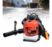Souffleur À Dos Essence 125CC 4 Temps Amélioré, Souffleur Dorsal À Feuilles 1110 CFM 10000 TR/Min, Vitesse Variable, Régulateur, Harnais Ergonomique, Émissions Réduites, Nettoyage(Red5.5kw)