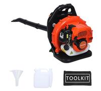 Souffleur à Dos Essence 52CC, 2 Temps, 550CFM, Souffleur de Feuilles Professionnel, Nettoyage Jardin, Terrasse et Pelouse, Léger et Ergonomique Orange