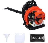 Souffleur à Dos Essence 52CC, Souffleur de Feuilles Professionnel 2 Temps, 550CFM, Nettoyage Jardin, Terrasse et Pelouse, Léger et Ergonomique Orange