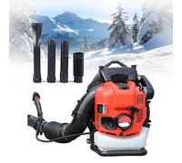 Souffleur À Dos Professionnel 4 Temps, Souffleur Dorsal À Essence 125CC 12CV, 1110 CFM 10000 TR/Min, sans Mélange, Harnais Ergonomique, pour Jardin et Neige, Cadeaux pour Papa(Red5.5kw)