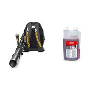 Souffleur à Dos Thermique McCulloch GB 355 BP : Souffleur/aspirateur de Jardin d'une Puissance de 1500 W & Oregon - Huile Moteur 2 Temps Semi-Synthétique (Bidon de 1 L avec Double Goulot)
