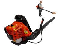 Souffleur à essence portable 42,7 cm³, souffleur dorsal à 2 temps avec réservoir de carburant de 1,2 l, volume d'air 423,78 CFM, vitesse de 250 km/h, pour l'entretien de la pelouse, le nettoyage des