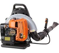 Souffleur à essence pour sac à dos, 2,7 kW, 850 CFM 63 CM, 4,3 CV, 2 temps, léger, avec bandoulière, refroidi par air et réservoir de carburant de 1,8 l pour l'entretien du jardin et le déneigement
