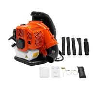 Souffleur à Feuilles à Essence 1,25 KW - Souffleur à Feuilles arrière à Essence 2 Temps 7000 TR/Min - avec Bretelles - Capacité du réservoir de Carburant de 1,2 l - Vitesse du Flux d'air réglable