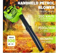 Souffleur à feuilles à essence,2 temps, 26 cc,750W,380CFM, souffleur thermique déneigement puissant