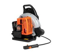 Souffleur à feuilles à essence, 63 cc, 6800 tr/min, aspirateur à feuilles à essence, balayeuse avec bandoulière réglable, réservoir de carburant de 1,8 l, bec de remplissage d'huile externe