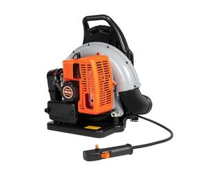 Souffleur à feuilles à essence, 63 cc, 6800 tr/min, aspirateur à feuilles à essence, balayeuse avec bandoulière réglable, réservoir de carburant de 1,8 l, bec de remplissage d'huile externe