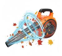 Souffleur à feuilles à gaz léger, 1,0 HP à 2 temps, 346 CFM, 155 MPH Puissant souffleur à neige pour l'entretien de la pelouse, les débris de cour et la neige légère orange