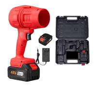 Souffleur à feuilles électrique sans fil avec batterie et chargeur pour entrée, jardin, voiture, extérieur, camping, terrasse