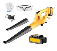 Souffleur à feuilles sans fil 21 V, 3 000 W, 5 vitesses réglables, batterie 3,0 Ah et chargeur, 18 000 tr/min, vent fort