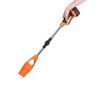 Souffleur à feuilles sans fil 21 V avec batterie et chargeur, pliable 400 W, moteur sans balais, souffleur électrique portatif pour l'entretien de la pelouse, jardin, garage (orange)