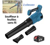Souffleur à feuilles sans fil - 3 000 W - 1 batterie et chargeur rapide - 3 vitesses - Indicateur de batterie - Vent fort