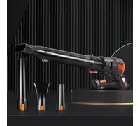 Souffleur à feuilles sans fil, 3 vitesses, 21 V, avec batterie 3,0 Ah et chargeur, tube rallonge, pour l'entretien de la pelouse, le garage, le soufflage des feuilles, le dépoussiérage Black,Brushless