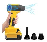 Souffleur à feuilles sans fil à 4 vitesses pour batterie Li-ion Dewalt 20 V, 130 000 tr/min, dépoussiéreur à air comprimé Super Mini Jet pour Dewalt pour ordinateur, voiture, clavier (sans batterie)