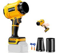 Souffleur à feuilles sans fil compatible avec batterie Dewalt 20 V (sans batterie), mini souffleur à jet turbo avec 2 buses, poussée de 500 g, 30 000 tr/min, souffleur d'air portatif pour terrasse