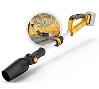 Souffleur à feuilles sans fil pour batterie DEWALT 20 V, moteur sans balais 31 000 tr/min, 650 CFM/280 MPH, interrupteur de verrouillage, tête réglable à 60°, perche télescopique et souffleur léger à