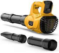 Souffleur à feuilles sans fil pour Dewalt 20 V Max alimenté par batterie (sans batterie) avec 6 modes de vitesse, 500 CFM/150 MPH - Souffleur électrique portatif sans balais pour l'entretien de la