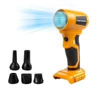 Souffleur à Feuilles sans Fil pour Dewalt 20V, Nettoyeur de poussière Portable sans balais, 130 000 TR/Min Vitesse réglable et 5 Buses pour Patio Chambre Maison (sans Batterie)