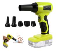 Souffleur à Feuilles sans Fil pour Ryobi 18V, Nettoyeur de poussière Portable sans balais, 130 000 TR/Min Vitesse réglable et 5 Buses pour Patio Chambre Maison (sans Batterie)