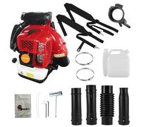Souffleur à gaz 80 cc 3,5 kW pour sac à dos, souffleur portatif avec réservoir de carburant de 2,3 L, buse haute vitesse de 92,2 m/s, pour nettoyage de la route, élimination de la neige/des feuilles