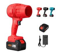 Souffleur À Jet Turbo, Dépoussiéreur À Air Super Puissant Turbo sans Fil,Mini Souffleur De Poussière Violent Portable, Souffleur À Jet Sec pour Séchage De Voiture (Rouge)