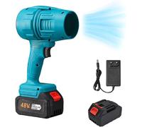 Souffleur à jet turbo sans fil, 180 000 tr/min, portable, électrique, pour le séchage de voiture, le nettoyage des feuilles, la terrasse, le PC, 2 piles incluses