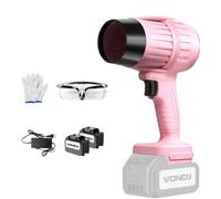 Souffleur à Jet Turbo, souffleur de Feuilles portatif avec 2 Batteries, dépoussiéreur électrique sans Fil Portable avec 30 000 TR/Min, for Le séchage de Voiture, etc.(Pink)