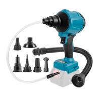 Souffleur à poussière sans fil pour Makita 18 V 21 V batterie, moteur à vitesse variable 1 000 W, dépoussiéreur à air comprimé portatif avec lumière LED et 8 buses, 40 000 tr/min pour garages ateliers